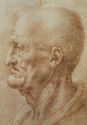 Leonardo Da Vinci - Study of an Old Man's Profile