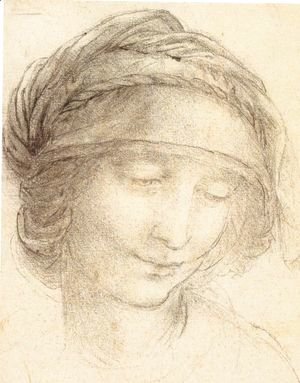 Leonardo Da Vinci - Head of a woman