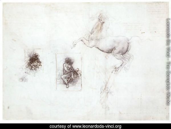 Studies of Leda and a horse