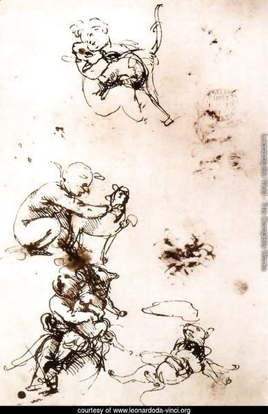 Study of a child with a cat (facsimile)
