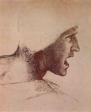 Leonardo Da Vinci - Head of a Warrior