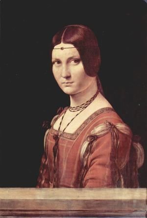 Leonardo Da Vinci - Portrait of a Lady called La Belle Ferronniere 1490-95