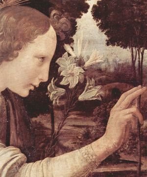 Leonardo Da Vinci - Annunciation (detail) 7