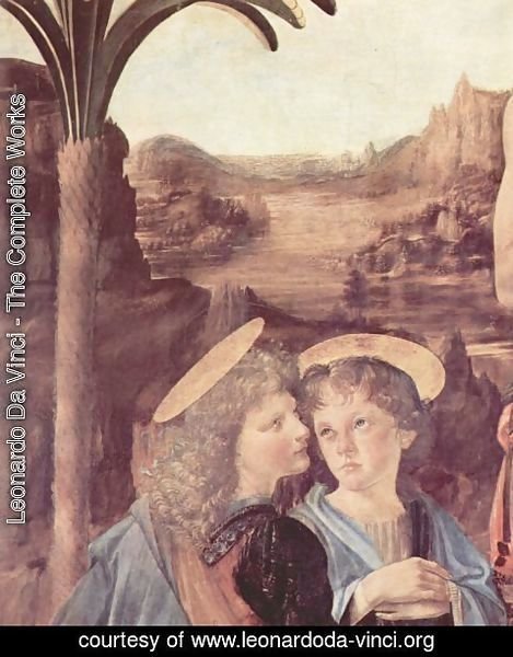 Leonardo Da Vinci - Baptism (detail) 2
