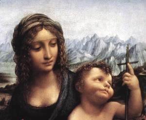 Leonardo Da Vinci - Madonna with the Yarnwider (detail1)
