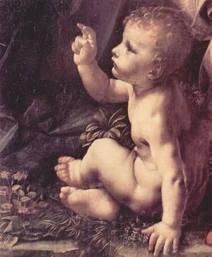 Leonardo Da Vinci - Virgin of the Rocks (detail) 4