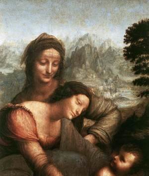 Leonardo Da Vinci - The Virgin and Child with St Anne (detail) 4