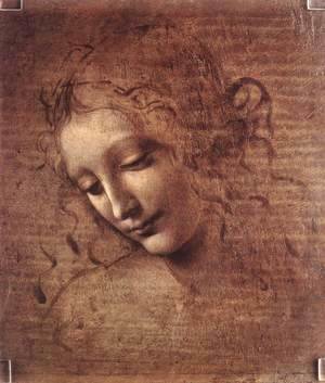 Leonardo Da Vinci - Head of a Young Woman with Tousled Hair (Leda)