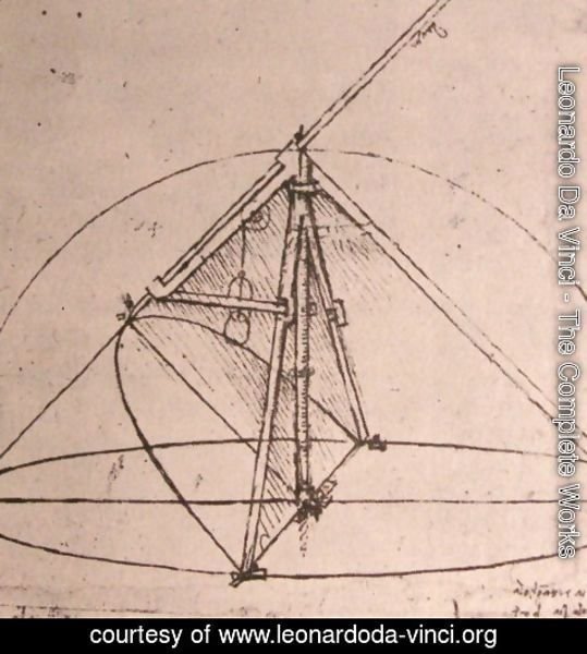 Leonardo Da Vinci - Design for a parabolic compass