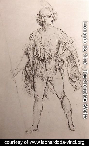 Leonardo Da Vinci - Drawing of a fancy dress costume