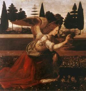 Leonardo Da Vinci - Annunciation (detail 1) 1472-75
