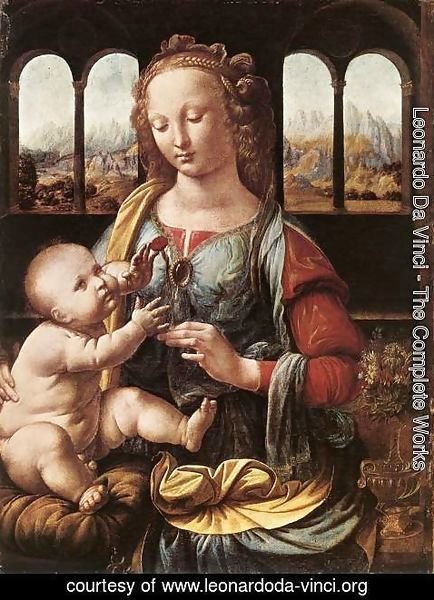 Leonardo Da Vinci - The Madonna of the Carnation 1478-80