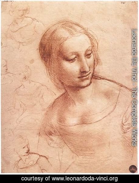 Leonardo Da Vinci - Study For Madonna With The Yarnwinder