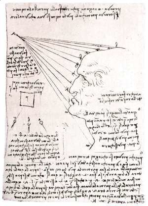Leonardo Da Vinci - Study Of The Effect Of Light On A Profile Head Facsimile