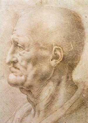 Leonardo Da Vinci - Profile Of An Old Man