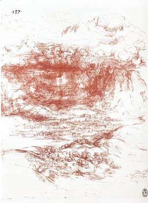 Leonardo Da Vinci - Storm Over A Landscape