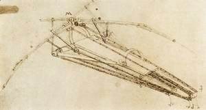 Leonardo Da Vinci - Drawing Of A Flying Machine