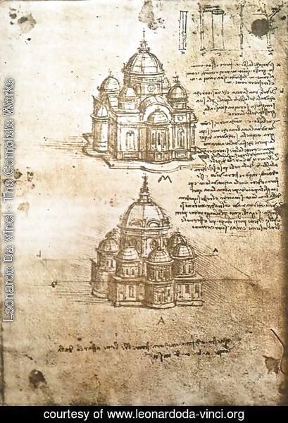 Leonardo Da Vinci - Studies Of Central Plan Buildings