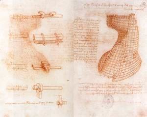 Double manuscript page on the Sforza monument c. 1493