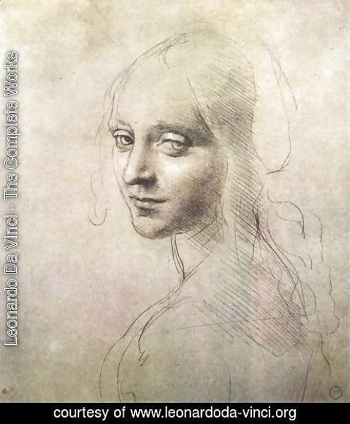 Leonardo Da Vinci - Head of a girl c. 1483