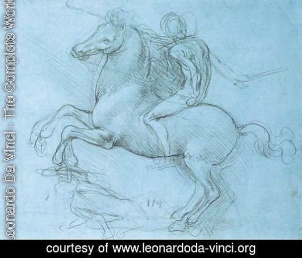 Leonardo Da Vinci - Study for the Sforza monument 1488-89