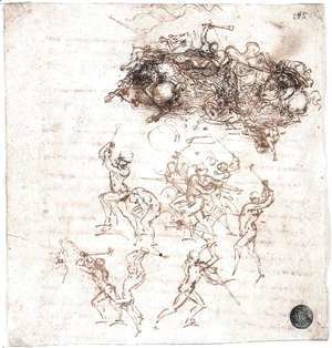 Study of battles on horseback and on foot (2) 1503-04