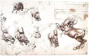 Study of horses for the Battle of Anghiari 1503-04