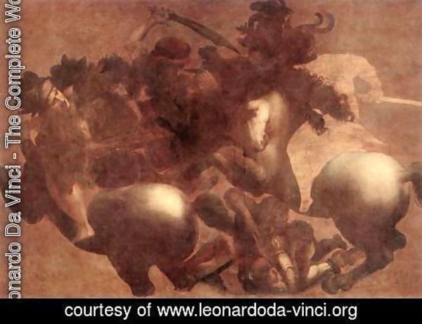 Leonardo Da Vinci - The Battle of Anghiari (detail 2) 1503-05