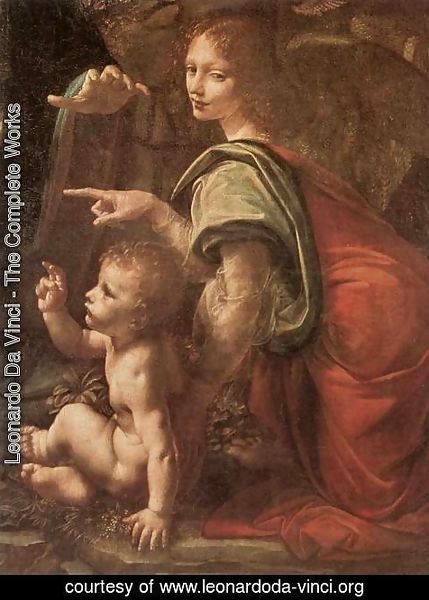 Leonardo Da Vinci - Virgin of the Rocks (detail 2) 1483-86