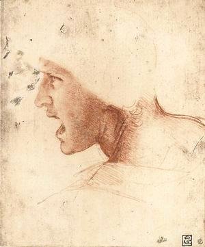 Leonardo Da Vinci - Head of a Warrior (or 'The Red Head')