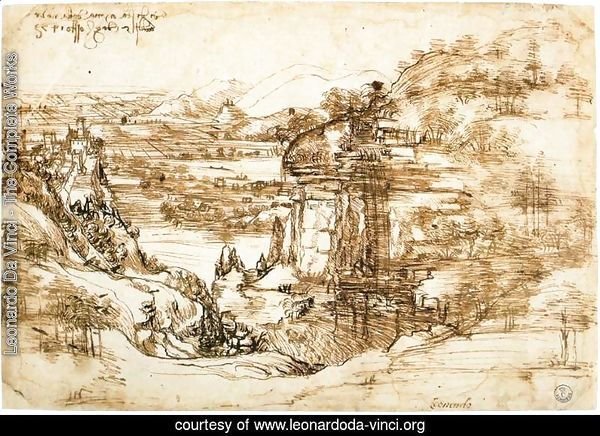 Landscape drawing for Santa Maria della Neve on 5th August 1473