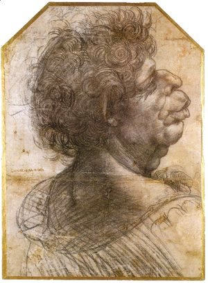 Leonardo Da Vinci - Grotesque head