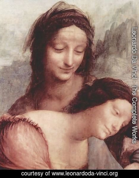Leonardo Da Vinci - The Virgin and Child with St Anne  (detail)