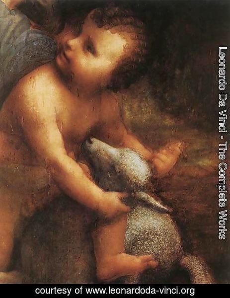 Leonardo Da Vinci - The Virgin and Child with St Anne (detail) 5
