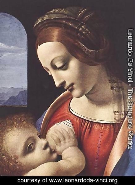 Leonardo Da Vinci - Madonna Litta detail 1