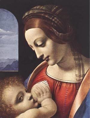 Leonardo Da Vinci - Madonna Litta detail 1