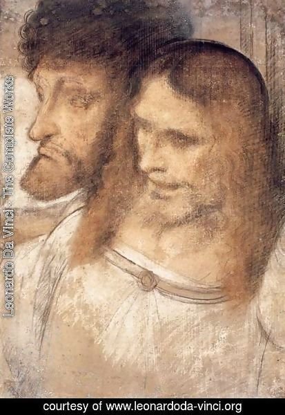 Leonardo Da Vinci - Heads of Sts Thomas and James the Greater