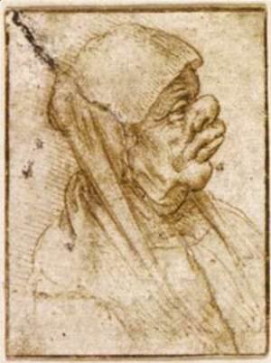 Leonardo Da Vinci - Caricature of an Old Woman