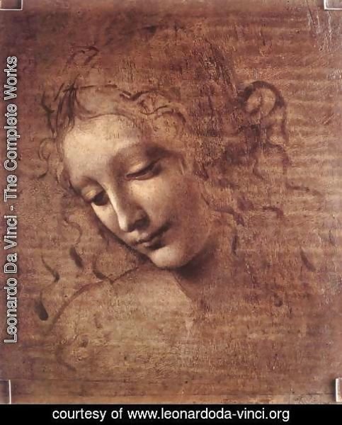 Leonardo Da Vinci - Head of a Young Woman with Tousled Hair (Leda)