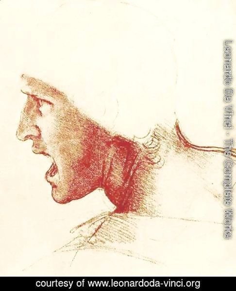 Leonardo Da Vinci - Study of a Figure for the Battle of Anghiari