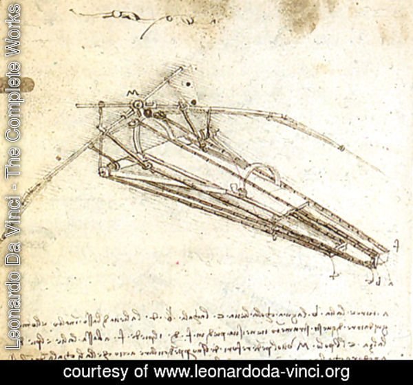 Leonardo Da Vinci - One of Leonardo da Vinci's designs for an Ornithopter