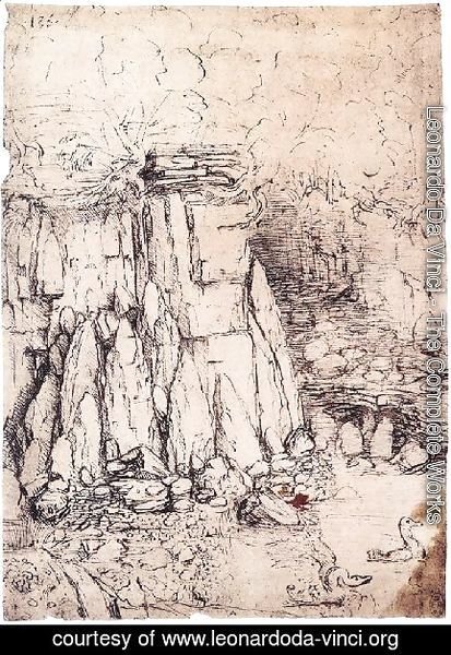 Leonardo Da Vinci - Cavern With Ducks