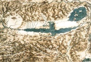 Leonardo Da Vinci - Map Of Tuscany And The Chiana Valley