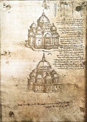 Leonardo Da Vinci - Studies Of Central Plan Buildings