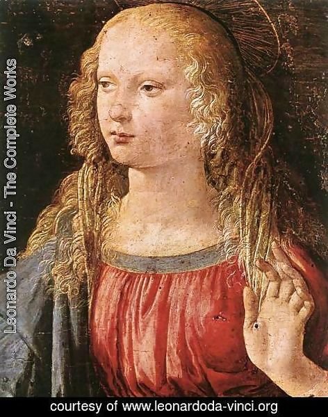Leonardo Da Vinci - Annunciation (detail 3) 1472-75