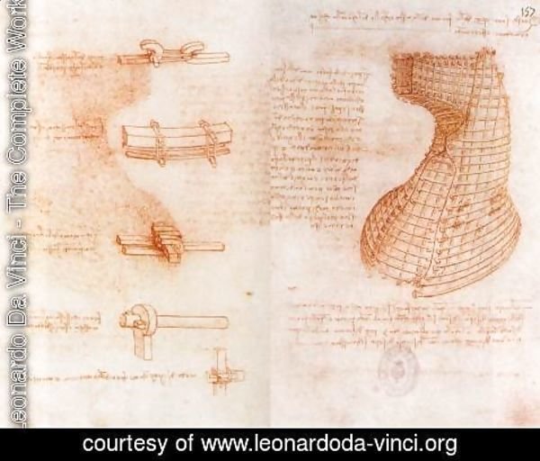 Leonardo Da Vinci - Double manuscript page on the Sforza monument c. 1493