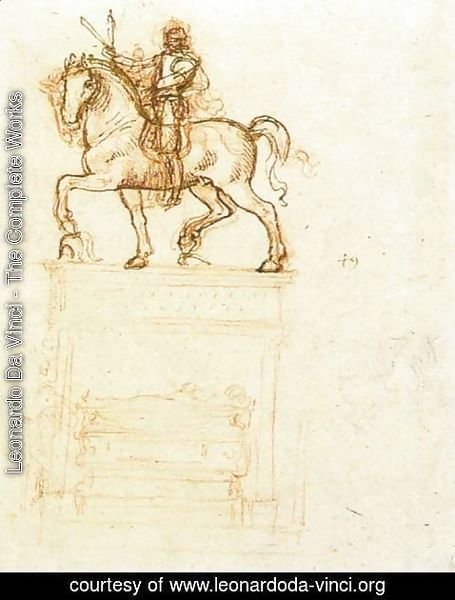 Leonardo Da Vinci - Study for the Trivulzio monument (2)  1508-12