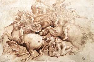 Leonardo Da Vinci - The Battle of Anghiari (copy of a detail) 1503-05